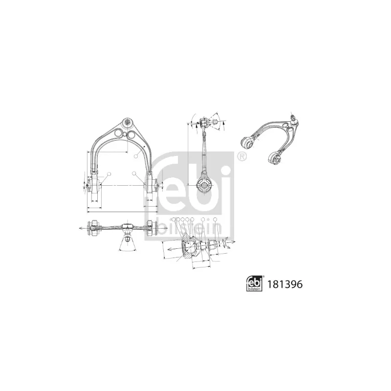 Triangle ou bras de suspension (train avant) FEBI BILSTEIN 181396