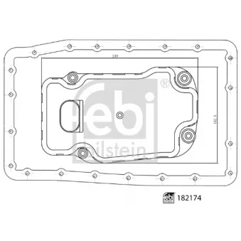 Kit de filtre hydraulique, boîte automatique FEBI BILSTEIN 182174