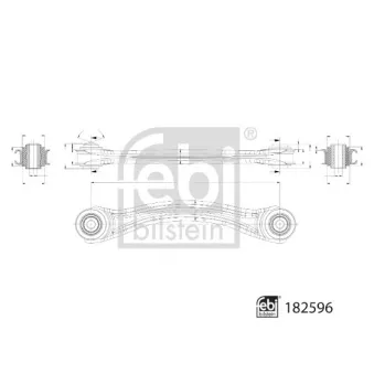 Bras de liaison, suspension de roue arrière gauche FEBI BILSTEIN 182596