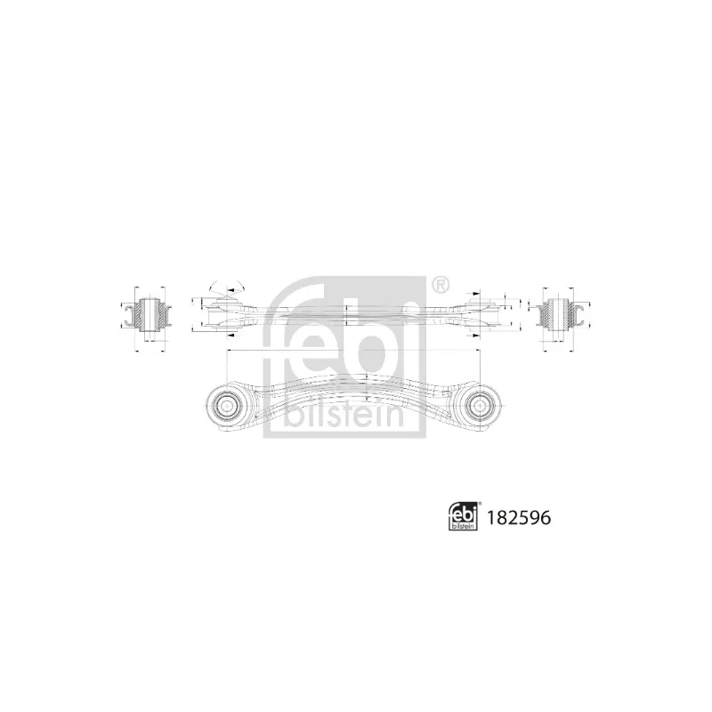 Bras de liaison, suspension de roue arrière gauche FEBI BILSTEIN 182596