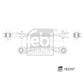 Bras de liaison, suspension de roue arrière droit FEBI BILSTEIN 182597