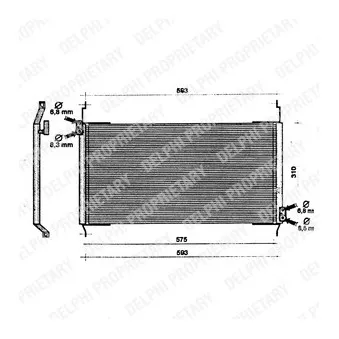 Condenseur, climatisation DELPHI TSP0225160