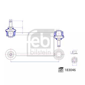Entretoise/tige, stabilisateur FEBI BILSTEIN 183046