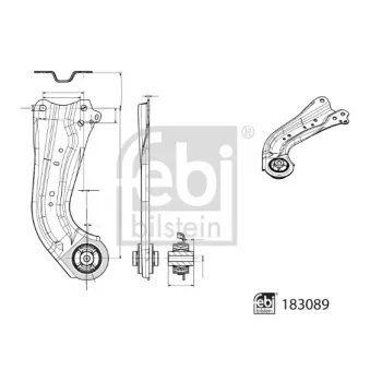Bras de liaison, suspension de roue arrière droit FEBI BILSTEIN 183089