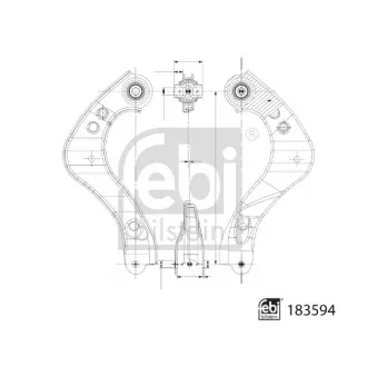 Bras de liaison, suspension de roue arrière droit FEBI BILSTEIN 183594