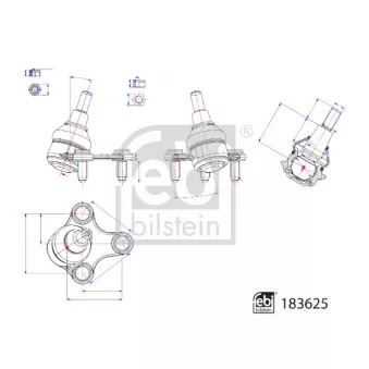 Rotule de suspension avant droit FEBI BILSTEIN 183625