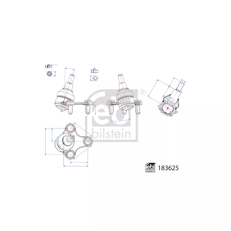 Rotule de suspension avant droit FEBI BILSTEIN 183625