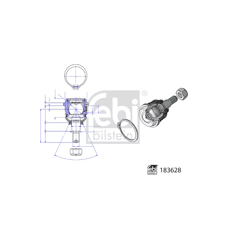 Rotule de suspension FEBI BILSTEIN 183628