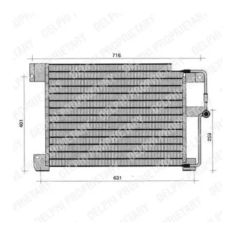 Condenseur, climatisation DELPHI TSP0225243