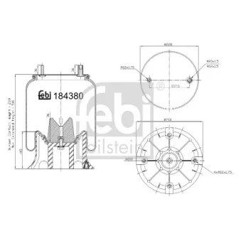 Ressort pneumatique, suspension pneumatique FEBI BILSTEIN