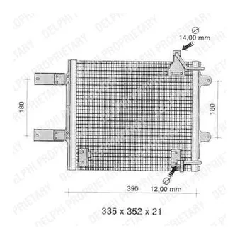 Condenseur, climatisation DELPHI TSP0225373