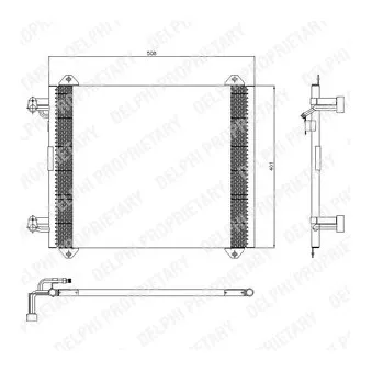 Condenseur, climatisation DELPHI TSP0225407
