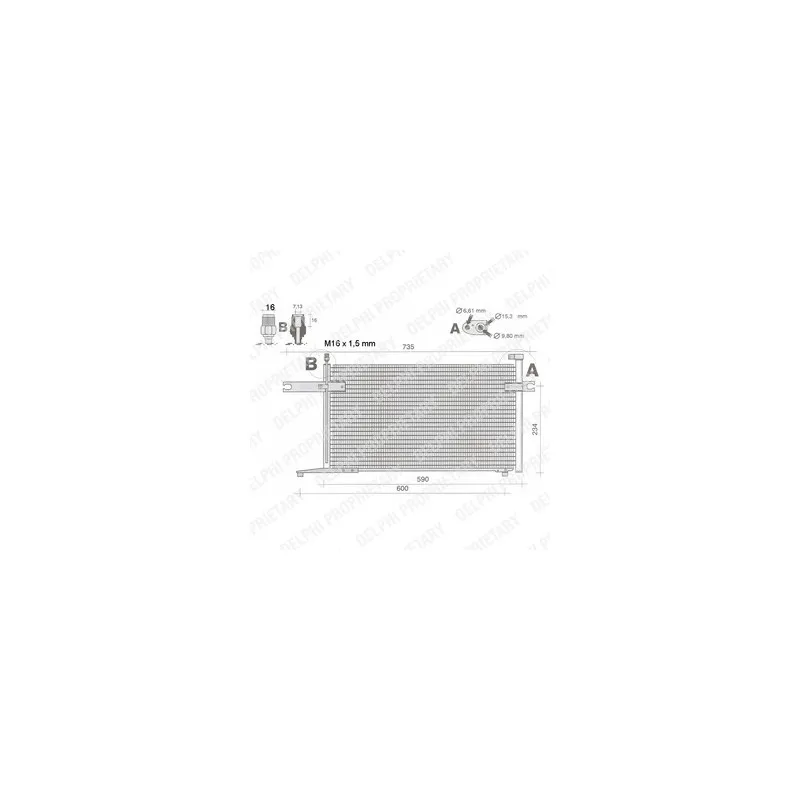 Condenseur, climatisation DELPHI TSP0225438