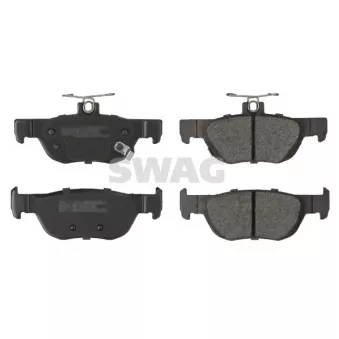 Jeu de 4 plaquettes de frein arrière SWAG