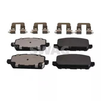 Jeu de 4 plaquettes de frein arrière SWAG