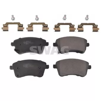 Jeu de 4 plaquettes de frein avant SWAG