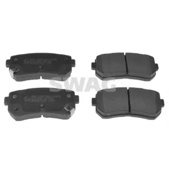 Jeu de 4 plaquettes de frein arrière SWAG
