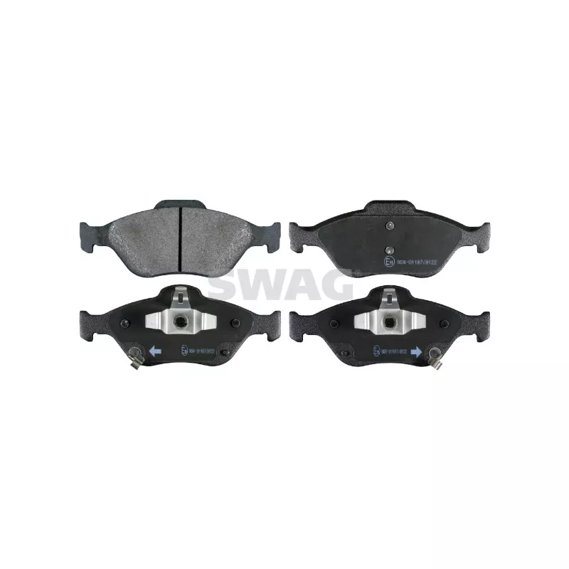 Jeu de 4 plaquettes de frein avant SWAG 33 10 6452