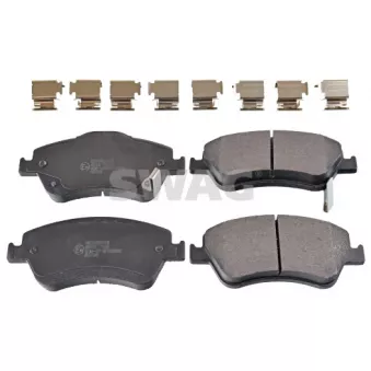 Jeu de 4 plaquettes de frein avant SWAG