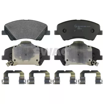 Jeu de 4 plaquettes de frein avant SWAG