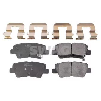 Jeu de 4 plaquettes de frein arrière SWAG