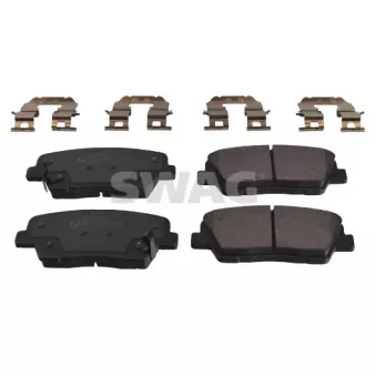 Jeu de 4 plaquettes de frein arrière SWAG