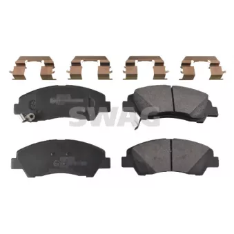 Jeu de 4 plaquettes de frein avant SWAG