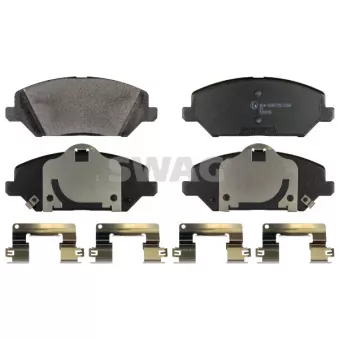 Jeu de 4 plaquettes de frein avant SWAG