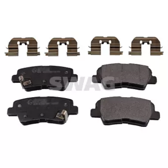 Jeu de 4 plaquettes de frein arrière SWAG