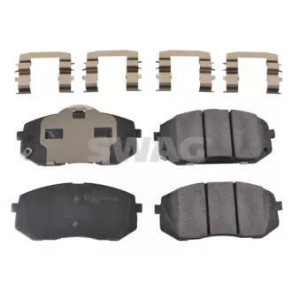 Jeu de 4 plaquettes de frein avant SWAG