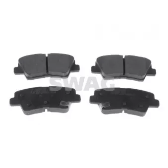 Jeu de 4 plaquettes de frein arrière SWAG