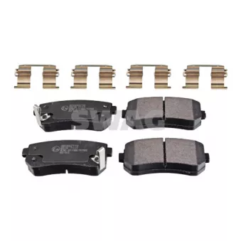 Jeu de 4 plaquettes de frein arrière SWAG