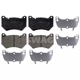 Jeu de 4 plaquettes de frein avant SWAG