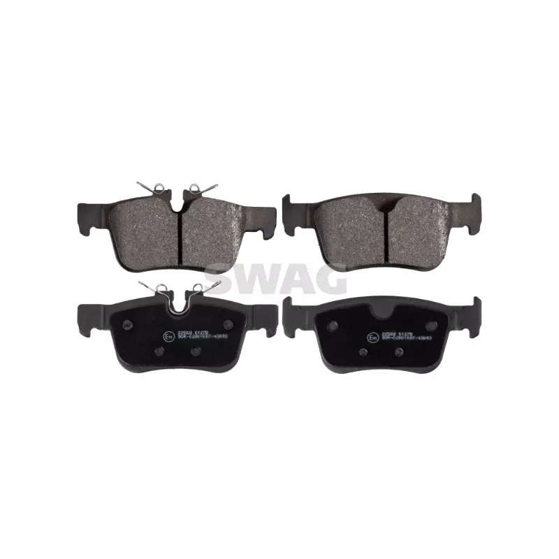 Jeu de 4 plaquettes de frein arrière SWAG 33 10 7600