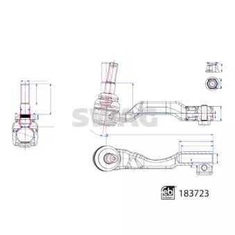 Rotule de barre de connexion avant gauche SWAG