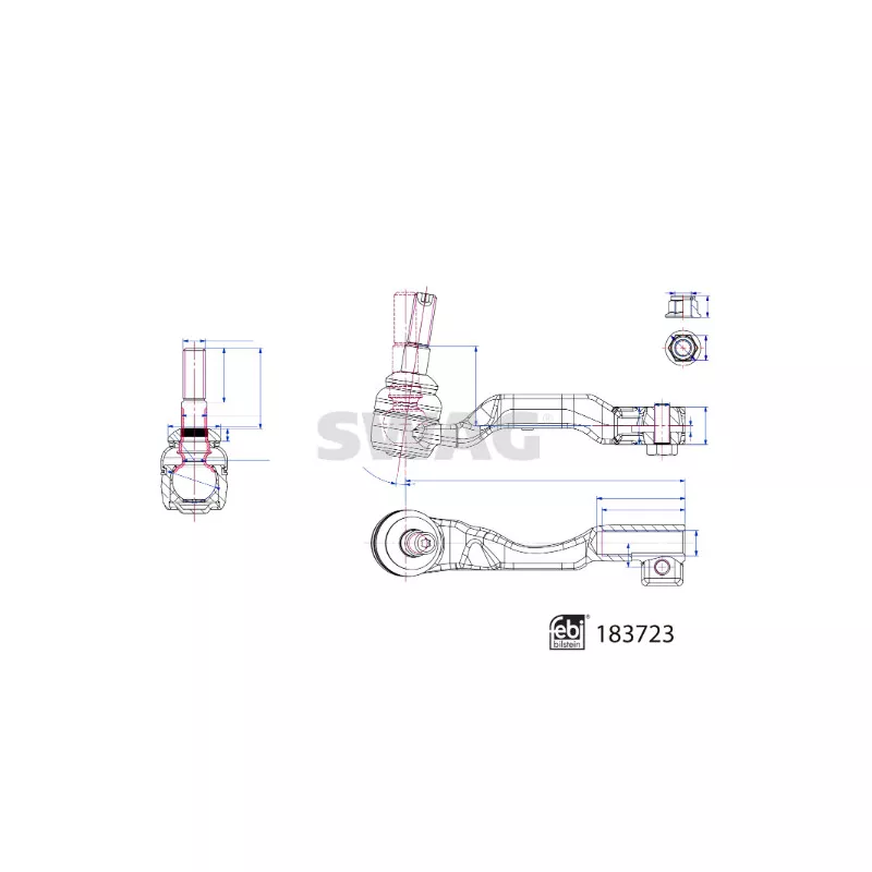 Rotule de barre de connexion avant gauche SWAG 33 10 9167