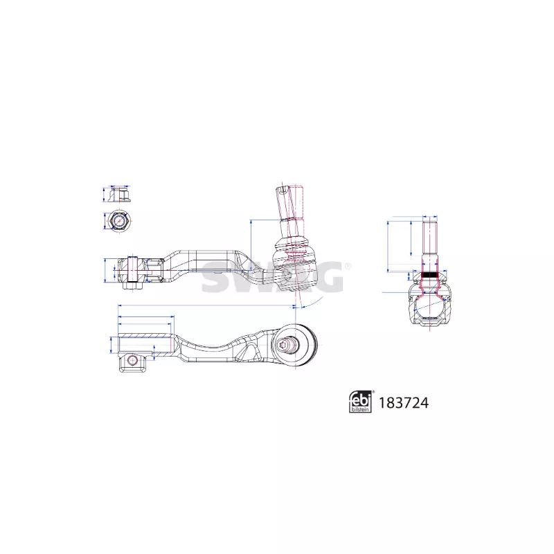 Rotule de barre de connexion avant droit SWAG 33 10 9168