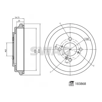 Tambour de frein SWAG