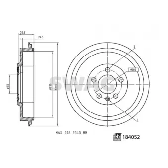 Tambour de frein SWAG