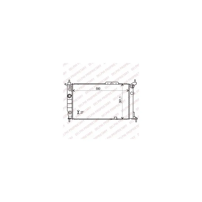 Radiateur, refroidissement du moteur DELPHI TSP0524003