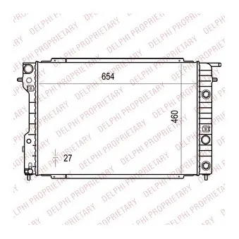 Radiateur, refroidissement du moteur DELPHI TSP0524008