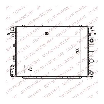 Radiateur, refroidissement du moteur DELPHI TSP0524010