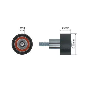 Poulie renvoi/transmission, courroie de distribution TEKNÖR RNK-VW-040