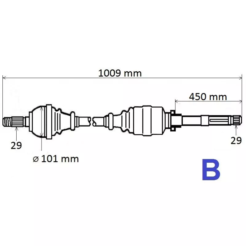 Arbre de transmission TEKNÖR T6163