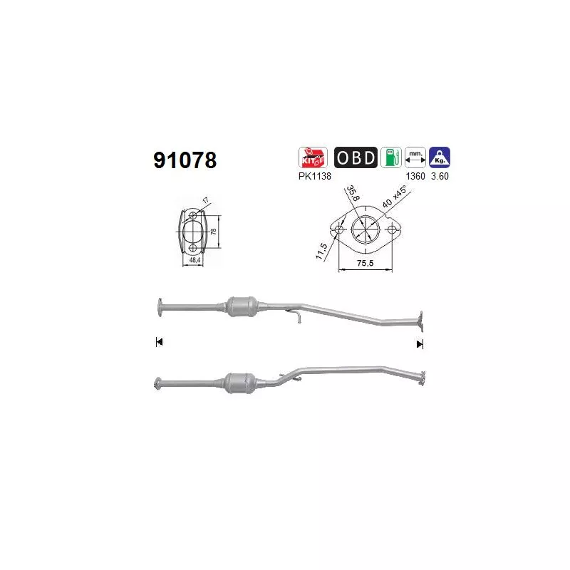 Catalyseur AS 91078