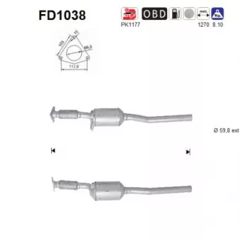 Filtre à particules / à suie, échappement AS