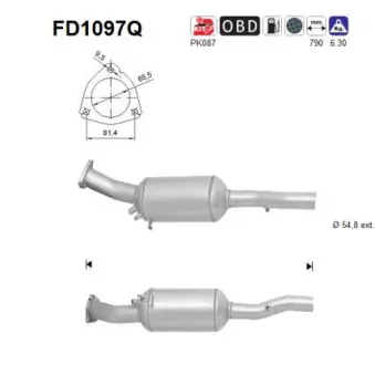 Filtre à particules / à suie, échappement AS