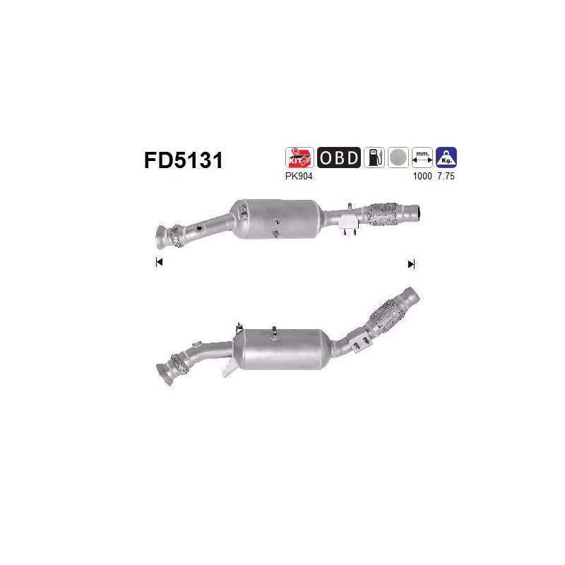 Filtre à particules / à suie, échappement AS FD5131