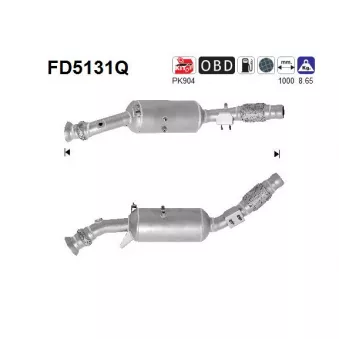 Filtre à particules / à suie, échappement AS FD5131Q