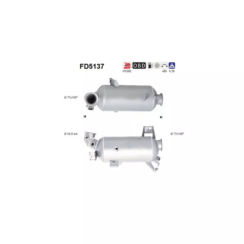 Filtre à particules / à suie, échappement AS FD5137